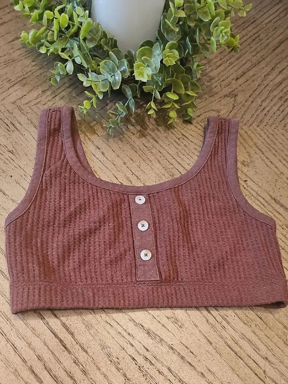 Old Navy Waffle Knit Bra Top Size M
